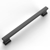 Amerdeco 6 Pack Matte Black Cabinet Pulls 7 Inch Hole