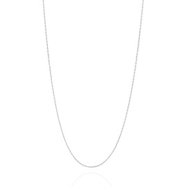 Pixy Jewelry 0.02 inch (0.6 mm) Edge Chain Necklace, Delicate Chain, Ultra Fine Chain, Skin Jewelry, 15.7 inches (40 cm), 17.7 inches (45 cm), 316 L, Surgical Stainless Steel, Hypoallergenic, Safe