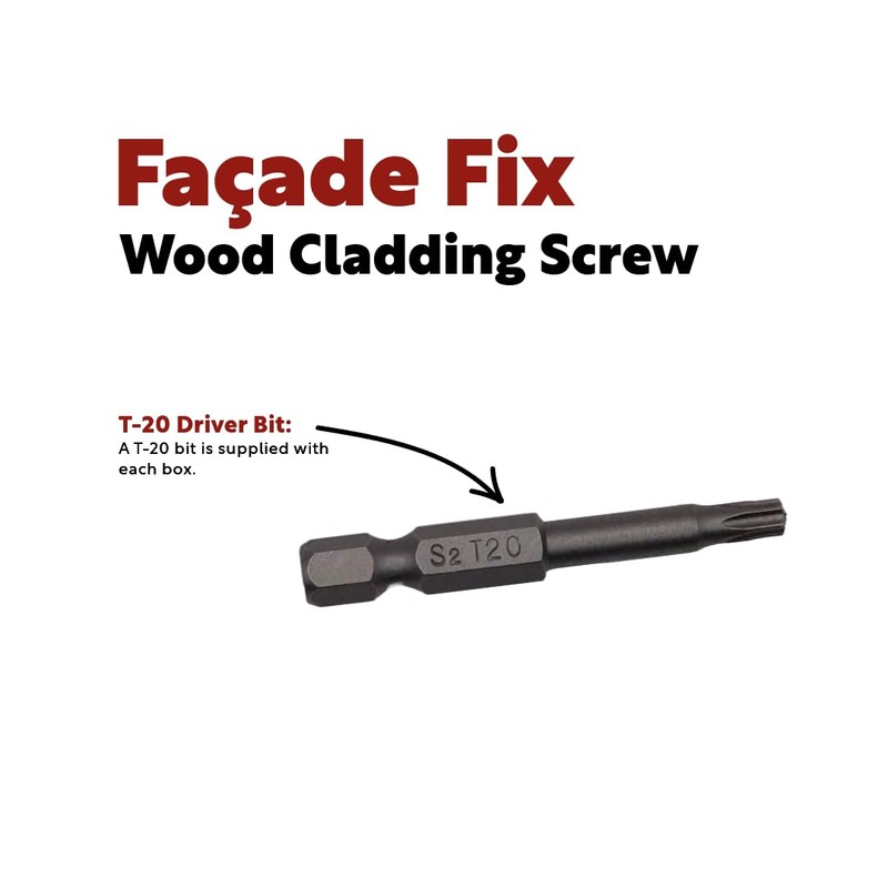 Box of 200 Redhawk Fasteners® Façade Fix Wood Cladding Screw