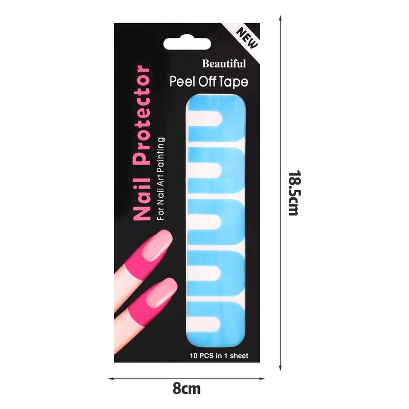 Outus 120 Pcs Nail Polish Protector for Fingers, U Shape