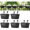 Dahey 10.5 Inch Metal Iron Hanging Flower Pots for Railing