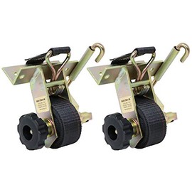 2 Pack, Rack Strap, The Original Ladder Rack Tie-Downs, Right Angle Mounting Bracket, RSL1 Low Profile Right Angle Mounting Bracket, Zinc-Yellow Finish, Bolt Mounting Hardware Included. (Low Profile)