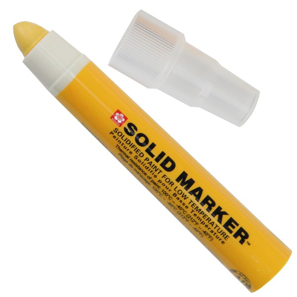 Sakura XSCM-T-3 Yellow Solidified Paint Low Temperature Slim Solid Marker,