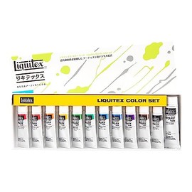 リキテックス(Liquitex) アクリル絵具 スクールカラー レギュラータイプ ホワイト6号 12色セット 伝統色 R3 10ml