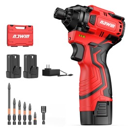 Cordless Impact Driver Kit 16.8V Max Torque 140Nm（105ft-lbs）High Rotation Electric Impact Driver Brushless Motor Continuously Variable Rechargeable 1/4" impact driver 2.0Ah Batteries