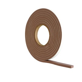 Extra Thick Draught Excluder Strip (3.5m Brown Rubber Foam for gaps 4-7mm)