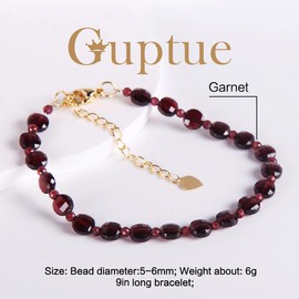 Fashion bracelet copper wine red garnet bracelet crystal bracelet birthstone bracelet for women