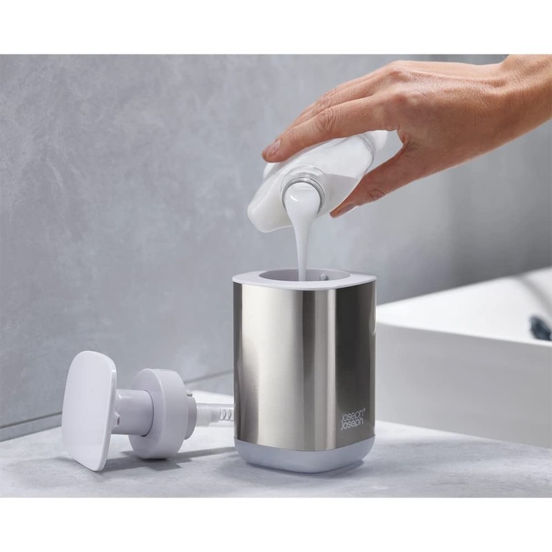 Joseph Joseph Presto Hygienic Bathroom Soap pump dispenser, refillable –