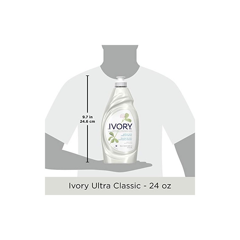Ivory Dish Soap Original, 709mL/1.5pt/24fl oz, 3 PACK (10 Per