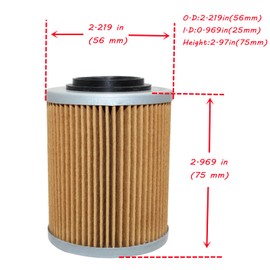 Road Passion High Performance Oil Filter Replacement for CAN-AM Defender Max HD10 Lone Star 976 2019/ Defender HD10 XT-P 976 2019/ Defender HD10 X mr 976 2019/ Commander Max 1000R XT 976 2019