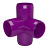 FORMUFIT 3/4" 4-Way PVC Tee Furniture Grade Fitting in Purple,