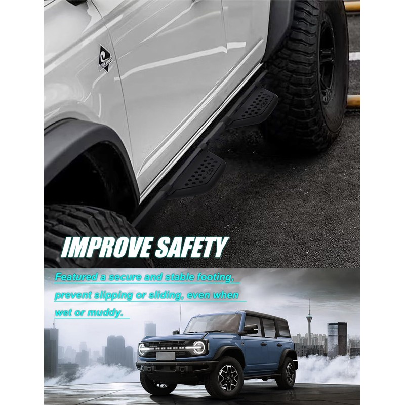 EZ-Steps Car Door Step Fit for 2021-2024 Ford Bronco 2/4