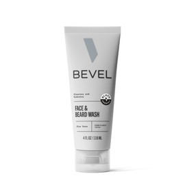 Bevel Face & Beard Wash For Men With Witch Hazel & Aloe Vera Cleansing Mens Face Wash That Hydrates and Brightens Skin and Softens Beard, 4 FL Oz