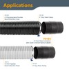 POWERTEC 70123 4-Inch Dust Hose Connector w/Quick Connect Splice Adapter,