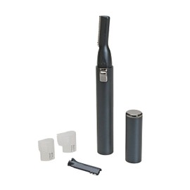 ロゼンスター メンズフェイスシェーバー 電動 乾電池式 5mm刃 25mm刃 眉コーム付き 4種毛長さ調整 軽量 ペンシルタイプ カミソリ バリカン ネイビー AFM072