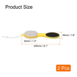 sourcing map 2pcs Foot File Hard Skin Remover, 4 in 1 Pedicure Tools with Pumice Stone, Foot Scrubber, Brush and Sand Paper for Feet Hard Skin Remover, Gray