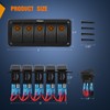 Nilight 6 Gang Rocker Switch Panel with Orange LED Light