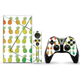 MightySkins Skin Compatible with NVIDIA Shield TV (2017) Pro - Rainbow Pineapples | Protective, Durable, and Unique Vinyl Decal wrap Cover | Easy to Apply, Remove, and Change Styles | Made in The USA
