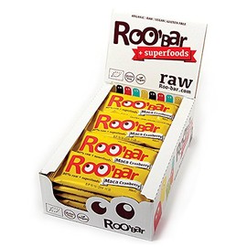 ROO'BAR Maca Cranberry - 20 bars (20x 30g) - Raw Superfood Bar (organic, vegan, glutenfree, raw)