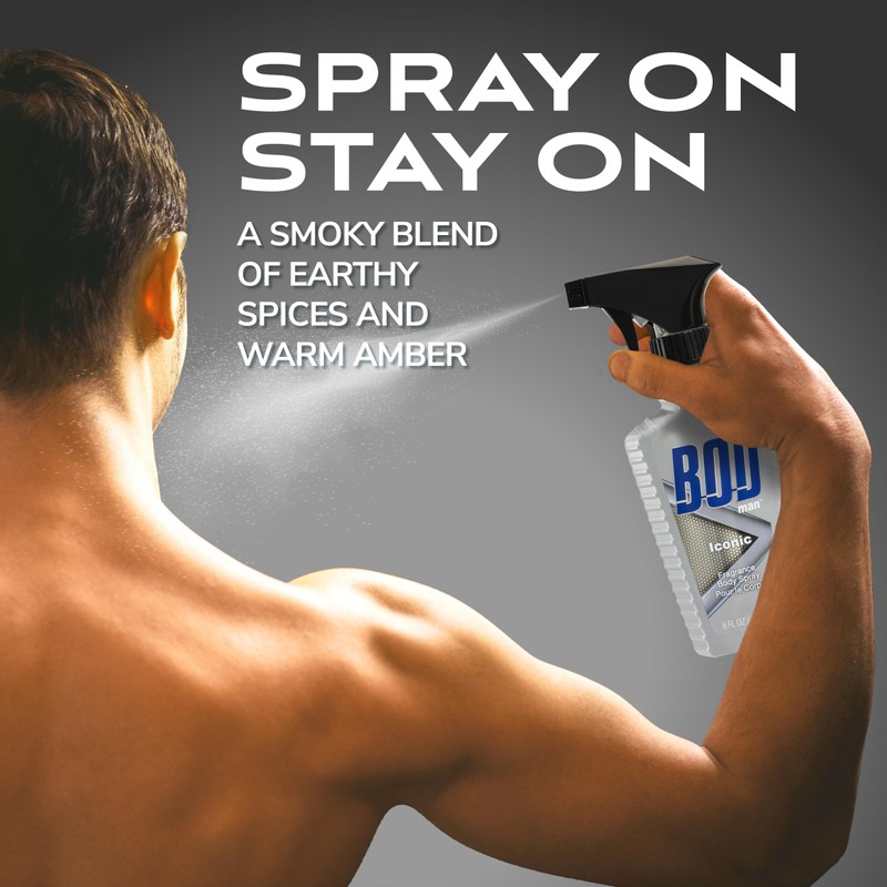 BOD man Fragrance Body Spray, Iconic, 8 fl oz