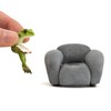 Top Collection Frog Lost in a Book on Sofa 1.75-Inch