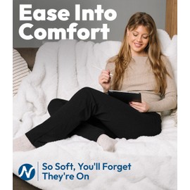 Nirlon Yoga Pants with Pockets - Yoga Pants with Pockets for Women Soft & Breathable Leggings with Pockets Regular & Plus Size Workout Leggings with Pockets (2XL 28" Inseam, Black)