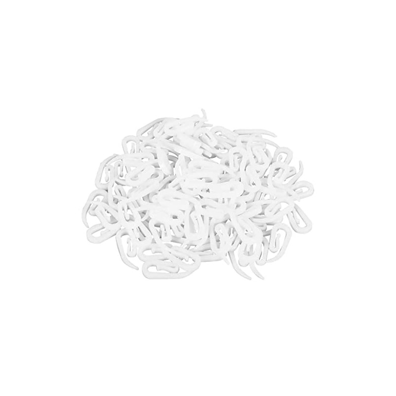 Primes DIY White Plastic Curtain Hooks for Door Curtain, Window