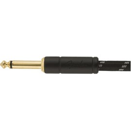 Fender Cable de instrumentos de la serie Deluxe, recto/recto, tweed negro, 18.6 pies