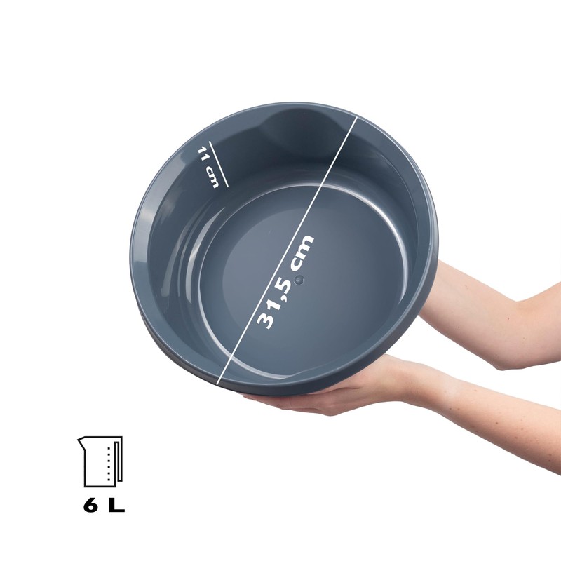 KADAX Matte Plastic Washing Bowl, Plastic Bowl, Round Washing Bowl,