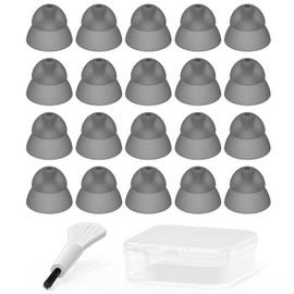 Resound Compatible Hearing Aid Domes Smoky Power Dome Ear Tips Replacement (Large 20pcs Pack)