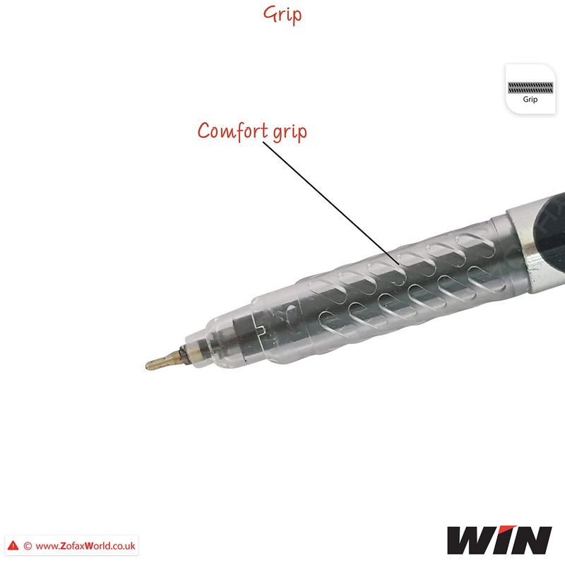 WIN 5 x 0.7mm Ball Point Pens Duke BLACK Premium