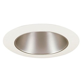 Juno Lighting 17HZ-WH 4-Inch Aluminum Recessed Trim, Haze with White Trim
