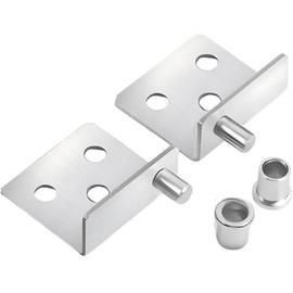 1 Pair Stainless Steel Pivot Hinge for Wooden Doors Heavy Duty Invisible Door Pivot Hinges for Rotating Door/Cabinet,Sliver