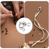 500Pcs Metal Open Bead Tips Knot Covers, Crimp Beads for