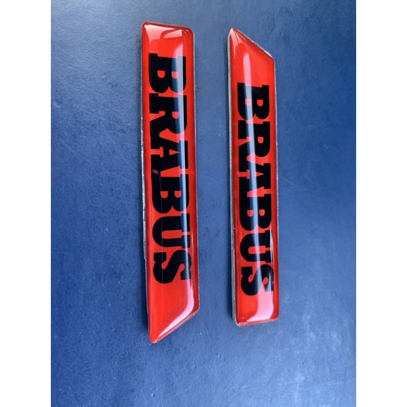 BRABUS Logo G-class 464 Red/Black FENDER BADGE EMBLEM Set Of
