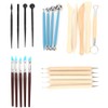 Wooden Pottery Clay Craft Sculpting Modeling Tools DIY Carved Art