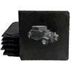 1932 Chevy Hot Rod: Laser-Etched Coasters for Gearheads - Square