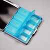 Shuangyi 7 Days Chromed Shiny Silver Pill Organizer with Mirror