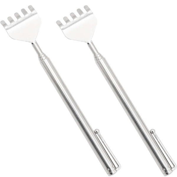 2 Packs Back Scratcher Telescopic Back Scratcher Stainless Steel Back