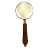 8' Old Fashioned Brass Magnifying Glass: Magnifier with Wood Handle