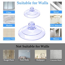 laeeyin Pack of 20 Transparent Plastic Suction Cups Without Hooks 20 mm and 40 mm for Home Decoration and Organisation Home Window Bathroom Desk Glass