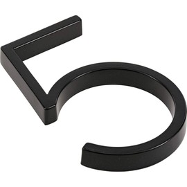 Distinctions 844715 Black Upgraded 5" Floating House Number 5, 5-Inch