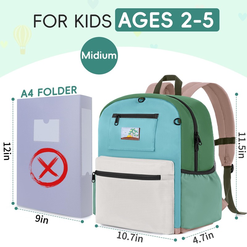 LASUK Toddler Backpack for Boys 2-5: Kids Backpack Preschool Kindergarten