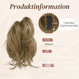 Sofeiyan Hairpiece with Clip, Hairpiece Braid with Flexible Wire for DIY