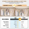 Closet Rods for Hanging Clothes, 16.5 to 79 Inches Adjustable