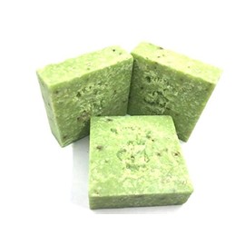 Homemade soap Wakame scrub cold process soap