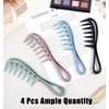 Set of 4 Curling Combs, Natural Curls Comb with Wide
