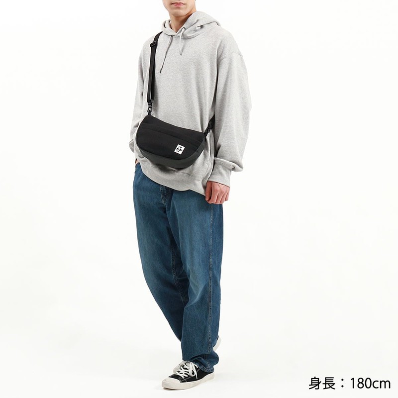 Chums Bag Mini Banana Shoulder Sweat Nylon, Sax/Orange