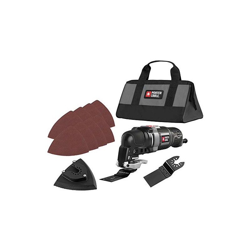 PORTER-CABLE Oscillating Multi-Tool Kit, 3.0-Amp, 11-Piece, Corded (PCE606K)