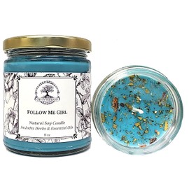 Follow Me Girl 9 oz Soy Spell Candle | Love, Attraction, Commitment & Fidelity Rituals | Hoodoo, Magick, Wiccan & Pagan Rituals
